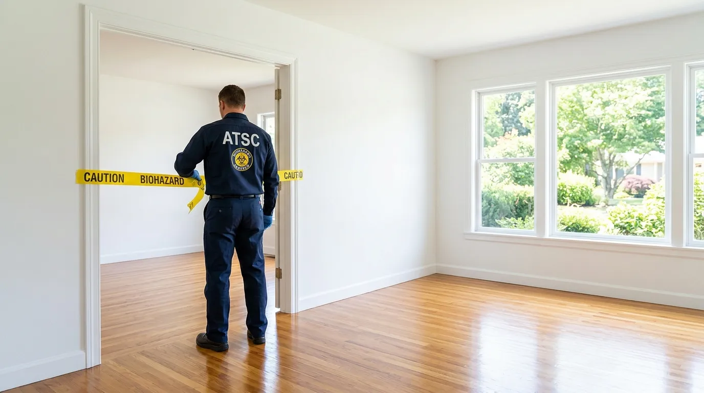 Certified biohazard cleanup crew performing Trauma Scene Cleanup in North Port